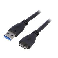 Cable - Connectique Pour Peripherique Cable- USB 3.0- USB A prise.USB B micro prise- nickele- 0.5m