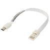 Cable - Connectique Pour Peripherique Cable- USB 3.0- USB A prise.USB C prise- nickele- 0.23m- blanc