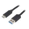 Cable - Connectique Pour Peripherique Cable- USB 3.1- USB A prise.USB C prise- nickele- 1.8m- noir