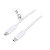 Cable - Connectique Pour Peripherique Cable- USB 3.1- USB C prise.de deux cotes- 1m- blanc- 10Gbps