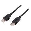 Cable - Connectique Pour Peripherique Cable USB A 2.0 male des deux cotes 1.8m noir