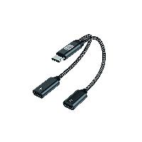 Cable - Connectique Pour Peripherique Cable Usb-C -> 2Xusb-C Audio et Charge Cable - Connectique Pour Peripherique Cable Usb-C -> 2Xusb-C Audio et Charge