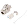Cable - Connectique Pour Peripherique Connecteur RJ45 femelle STP 180o Cat.6a Keystone - Metallise