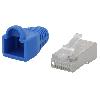 Cable - Connectique Pour Peripherique Connecteur RJ45 male Cat.5e avec protection - Bleu
