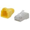 Cable - Connectique Pour Peripherique Connecteur RJ45 male Cat.5e avec protection - Jaune