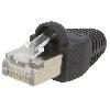 Cable - Connectique Pour Peripherique Connecteur RJ45 male Cat.5e avec protection - Noir