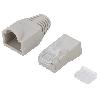 Cable - Connectique Pour Peripherique Connecteur RJ45 male Cat.6 avec protection - gris