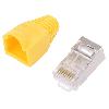 Cable - Connectique Pour Peripherique Connecteur RJ45 male Cat.6 avec protection - jaune