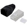 Cable - Connectique Pour Peripherique Connecteur RJ45 male Cat.6 avec protection - noir