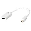 Cable - Connectique Pour Peripherique Convertisseur mini DisplayPort 1.2 vers HDMI - Blanc