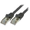 Cable - Connectique Pour Peripherique Cordon raccordement F-UTP Cat.5e Noir - 0.25m