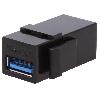 Cable - Connectique Pour Peripherique Coupleur Keystone USB A 3.0 femelle - Noir