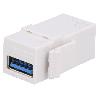 Cable - Connectique Pour Peripherique Coupleur Keystone USB A femelles 2.0 - Blanc