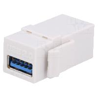 Cable - Connectique Pour Peripherique Coupleur Keystone USB A femelles 2.0 - Blanc Cable - Connectique Pour Peripherique Coupleur Keystone USB A femelles 2.0 - Blanc