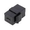 Cable - Connectique Pour Peripherique Coupleur Keystone USB C 3.1 femelle X2 - Noir