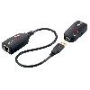 Cable - Connectique Pour Peripherique Extenseur USB 2.0 avec alimentation sur Ethernet Cat5e et 6 50m - Noir