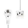 Cable - Connectique Pour Peripherique NEDIS Power Cable - Schuko Male Angled - IEC-320-C13 - 1.8 m - Blanc