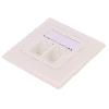 Cable - Connectique Pour Peripherique Plaque frontale murale RJ45 femelle coude X2 Keystone - blanc