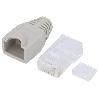 Cable - Connectique Pour Peripherique Prise male RJ45 Cat.5e avec manchon - gris