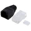 Cable - Connectique Pour Peripherique Prise male RJ45 Cat.5e avec manchon - noir