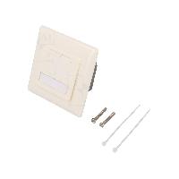Cable - Connectique Pour Peripherique Prise murale angulaire 40o RJ45 femelle X2 Cat.6 - Blanc ambiant Cable - Connectique Pour Peripherique Prise murale angulaire 40o RJ45 femelle X2 Cat.6 - Blanc ambiant