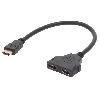 Cable - Connectique Pour Peripherique Repartiteur HDMI male HDMI femelle x2 noir