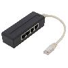 Cable - Connectique Pour Peripherique Repartiteur Modulaire RJ45 1 entree 4 sorties - Noir