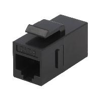 Cable - Connectique Pour Peripherique RJ45 femelle droit x2 Cat.6 Keystone - noir
