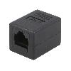Cable - Connectique Pour Peripherique RJ45 femelle droit x2 Cat.6 - noir