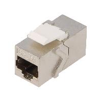 Cable - Connectique Pour Peripherique Rj45 femelle X2 Cat.6a Keystone PoE++ - metalise