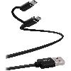 Cable - Connectique Telephone Cable Micro USB vers USB-C et USB-2