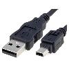 Cable - Connectique Telephone Cable USB 2.0 male USB B mini male 1.5m noir