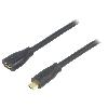 Cable - Connectique Telephone Cable USB 2.0 port USB B micro USB B micro prise male 100cm - Noir