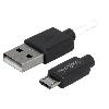 Cable - Connectique Telephone Cable USB 2.0 USB A male USB B micro prise male 1.8m - Noir