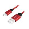 Cable - Connectique Telephone Cable USB 2.0 USB A male vers USB C male 100cm - Rouge