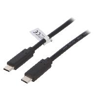 Cable - Connectique Telephone Cable USB 3.1 USB C male des deux cotes 0.5m - Noir