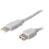 Cable - Connectique Telephone Cable USB A 2.0 femelle.male 1.8m gris