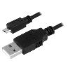 Cable - Connectique Telephone Cable USB A male USB B micro prise male 0.6m - Noir