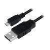 Cable - Connectique Telephone Cable USB A male USB B micro prise male 5m - Noir
