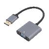 Cable - Connectique Tv - Video - Son Adaptateur DisplayPort 1.1 prise male D-Sub 15pin HD femelle 0.15m - Gris