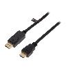 Cable - Connectique Tv - Video - Son Cable DisplayPort 1.2 prise male HDMI prise male 3D 4K 5m - Noir