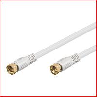 Cable - Connectique Tv - Video - Son Cable Satellite RG59 2.5m Fiches F Males