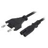 Cable D'alimentation Cable- CEE 7-16 -C- prise.IEC C7 femelle- 1.5m- Prises- 1- noir