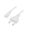 Cable D'alimentation Cable- CEE 7-16 -C- prise.IEC C7 femelle- 1.8m- blanc- 2.5A- 250V