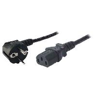 Cable D'alimentation Cable- CEE 7-7 -E-F- male angulaire.IEC C13 femelle- 3m- noir Cable D'alimentation Cable- CEE 7-7 -E-F- male angulaire.IEC C13 femelle- 3m- noir