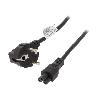 Cable D'alimentation Cable- CEE 7-7 -E-F- male angulaire.IEC C5 femelle- 3m- noir