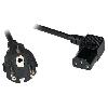 Cable D'alimentation Cable- CEE 7-7 -E-F- prise.IEC C13 femelle 90o- 5m- noir- 10A