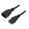 Cable D'alimentation Cable rallonge C13 femelle vers C14 male 1.8m 0.5mm2