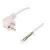 Cable D'alimentation Cordon d'alimentation avec prise male angulaire 10A 250V 1.5m - Blanc