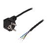 Cable D'alimentation Cordon d'alimentation avec prise male angulaire 10A 250V 1.5m - Noir